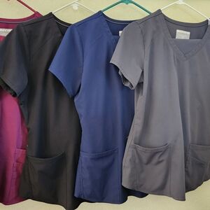 Skechers By Barco Women's Scrub sets - Black, Blue, Gray, Wine.